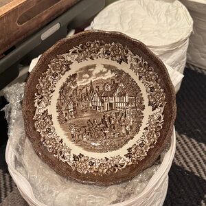 Royal Staffordshire STRATFORD STAGE Brown Transferware Bowl